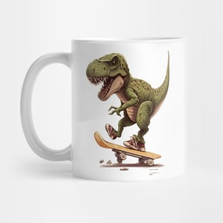 Skateboarding T-rex Dinosaur Mug